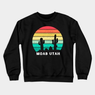 Moab Utah retro sunset Crewneck Sweatshirt